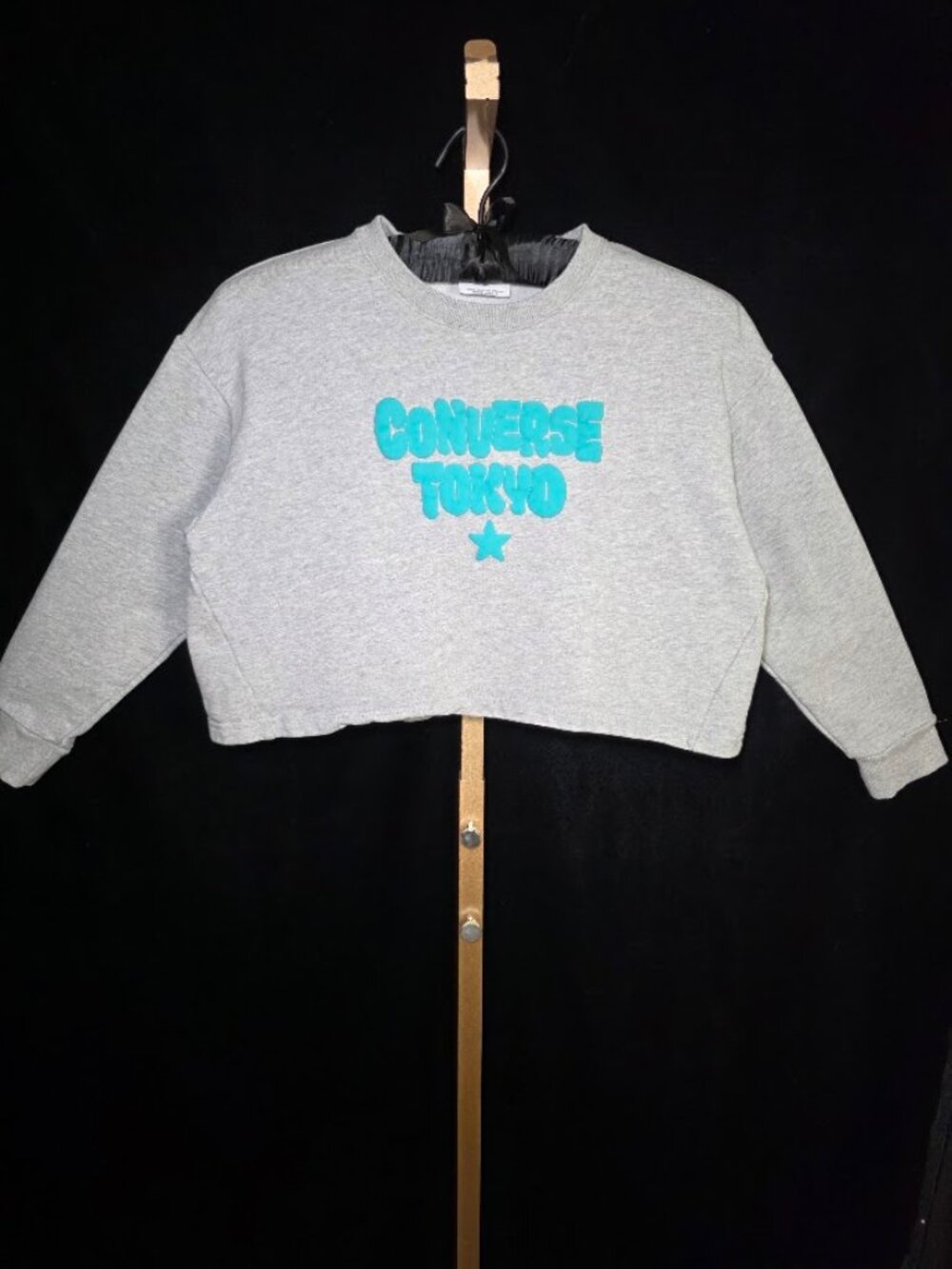 Converse Tokyo Crushedfoam Print Short Logo Sweatshirt Girl's M